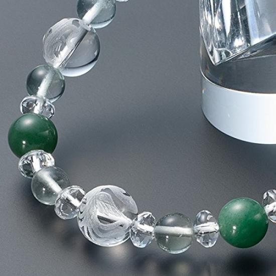 Buddhist altar shop Takita Shoten Special bracelet prayer beads Four Gods Bracelet Indian jade and fluorite Inner circumference Prayer beads prayer