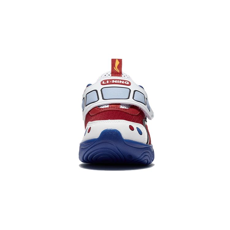 Li Ning Childrens Starry Comfort Sports Non-Slip Shock Absorbing Wear-Resistant Casual Shoes Kids Casual Shoes White Red YKNS024-5