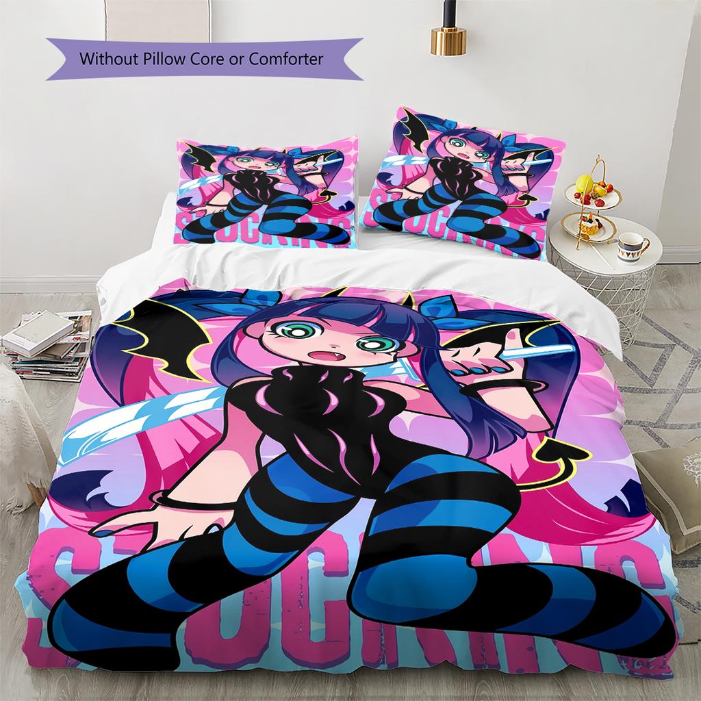 Stocking Pattern Bedding Home Decoration Birthday & Festival Gift (1 * duvet cover + 2 * pillowcase, without core)