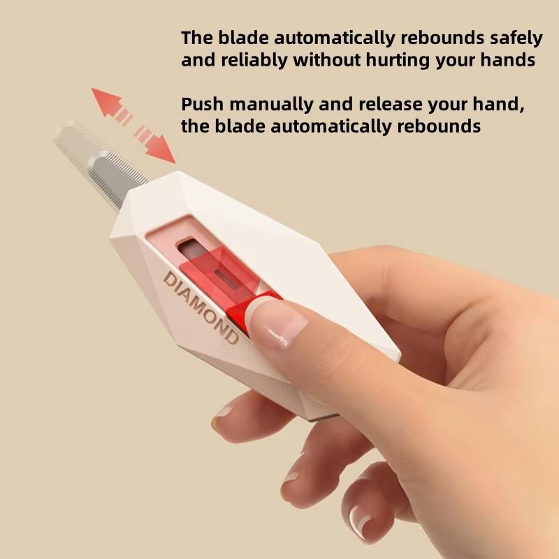 1pc Diamond Box Cutter Does Not Hurt Hands Utility Knife Serrated New Delivery Knife Cutting Supplies Open Delivery Artifact Cut