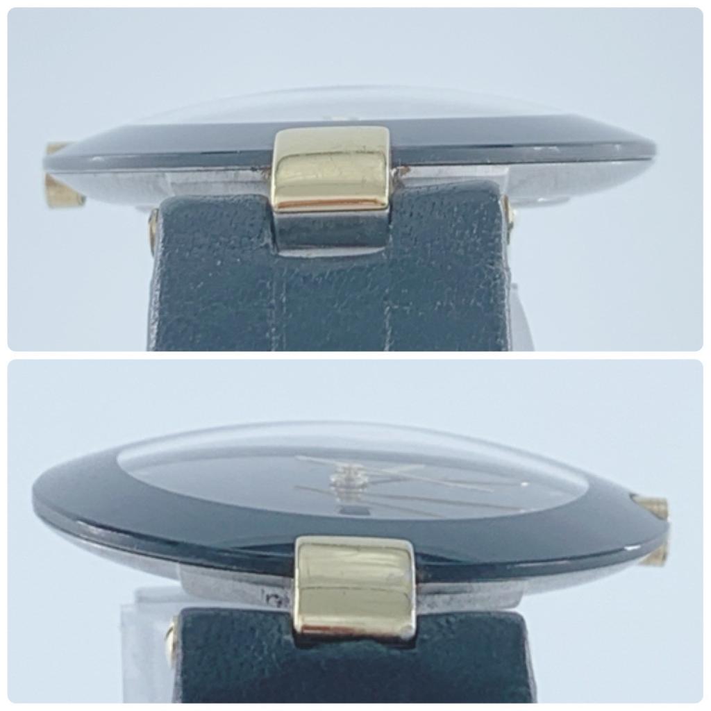 Working Good RADO 129.4075.4N 32796764 Quartz QZ Coupole Sapphire Crystal Men's Watch Gold Black Dial Date Genuine Buckle WATER SEALED 3-Hand