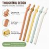 5/10Pcs Reusable Silicone Straw with 1 Cleaning Brush, 6.1inch Long Silicone Straws, Premium Soft Flexible Straw for Tea Juice