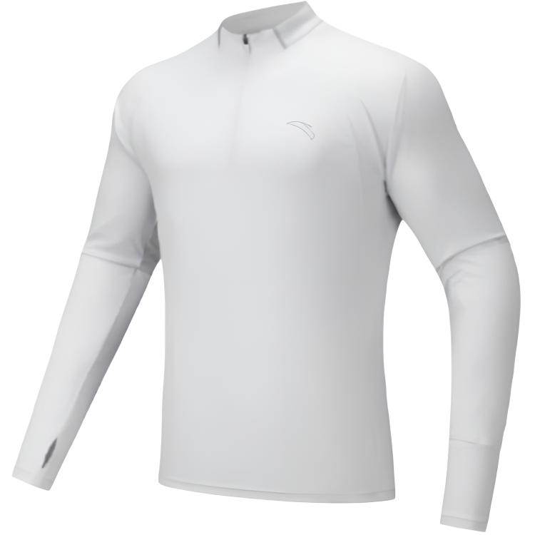 Anta Running Series Sports Casual Simple Solid Color Pullover Long Sleeve T-Shirt Men Tops 952535402-1