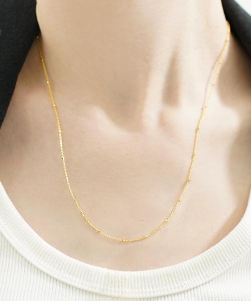 Bonbeau Esther Mini Ball Simple Chain Necklace Esther Mini Gold Ball Simple Chain Necklace
