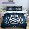 Club Brugge Pattern Bedding Set Quilt Cover Pillowcase Home Decor Gift (1 * Duvet Cover + 2 * Pillowcase, Without Core)