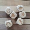 15PCS/30PCS 20mm Wood Dice 6 Sided Blank Wood Dice Party Family DIY Games Printing Engraving Board Game Education Accessories