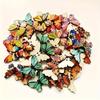 50Pcs Assorted Wooden Butterfly Buttons, For DIY Sewing And Scrapbooking Decors Mixed Patterns Cute Cartoon Style Accessories