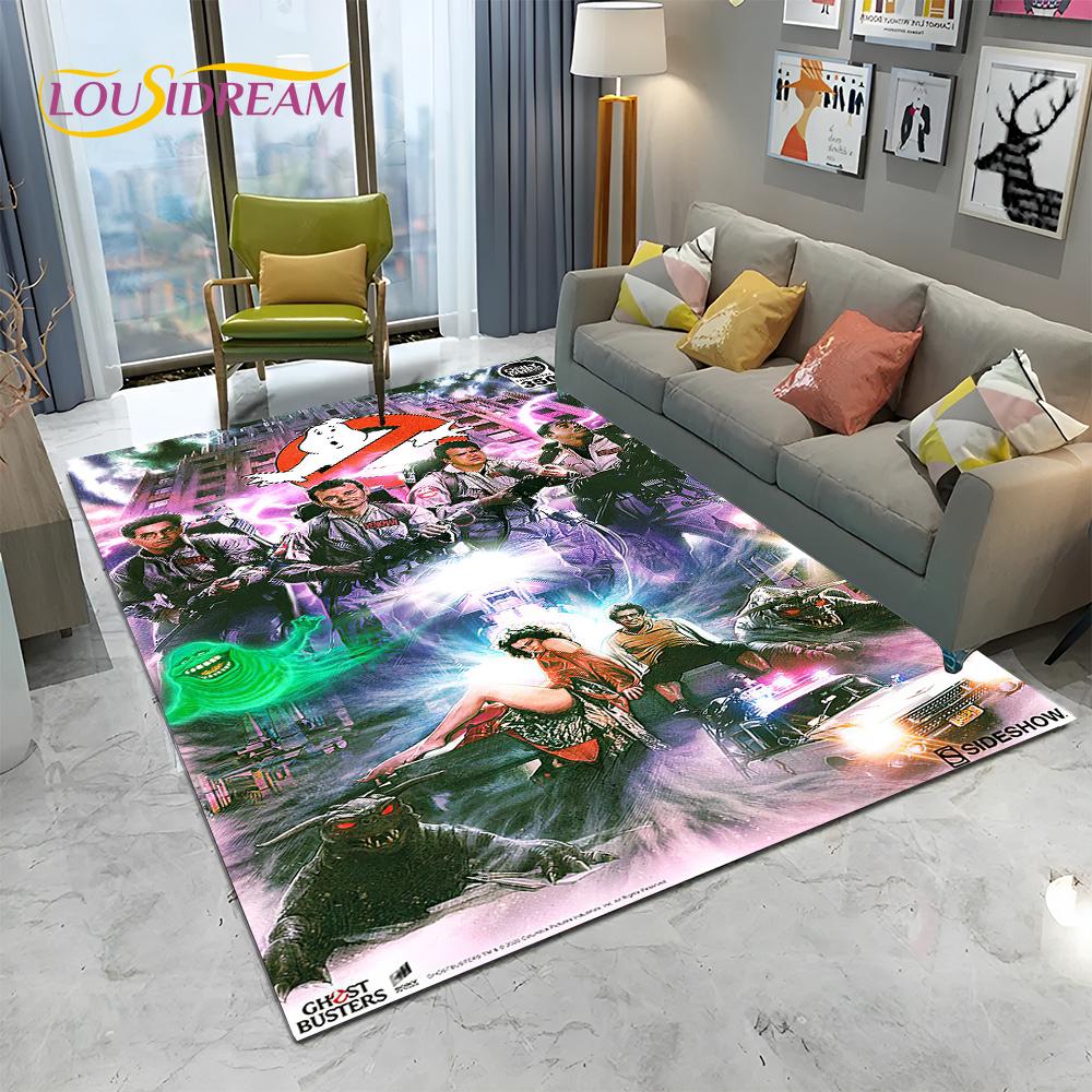 Horrorfilm G-Ghostbusters Cartoon Teppich für Zuhause Wohnzimmer Schlafzimmer Sofa Fußmatte Dekor, Kinder Teppich rutschfeste Bodenmatte