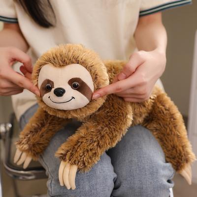 Cartoon Animal Sloth Plush Toy Cute Soft Comfortable Stuffed Doll Brown Sloth Home Decor Gifts For Kids
