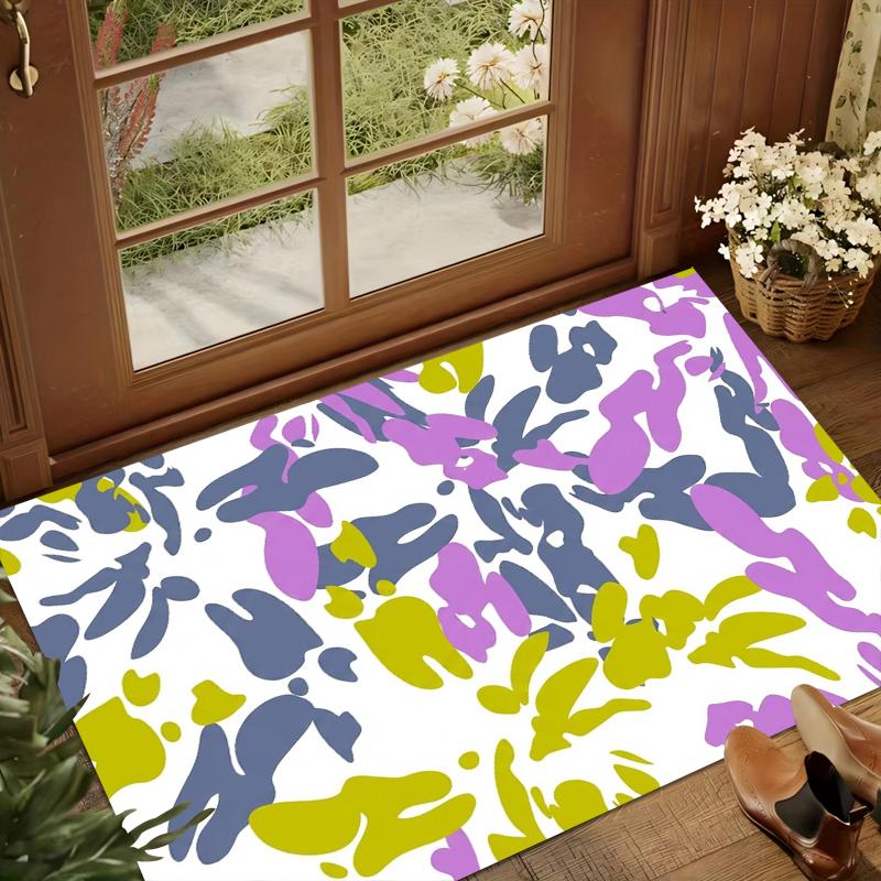 Flower Floor Mat Cozy Thick Non-Slip Mat for Living Room Bedroom Kitchen Decor Rugs  Area Rug Bedroom Decoration Rug for Bedroom