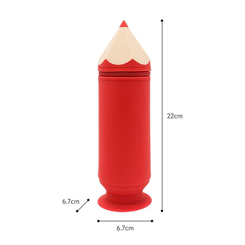 1Pcs Silicone Pencil Case Large Capacity Student Pen Pencil Bag Makeup Pocket Folding Pen Pouch Pencil Holder School Supplies