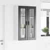 Porto Black Wall Mounted Glass Cabinet 60 x 31 x 100 cm Particleboard