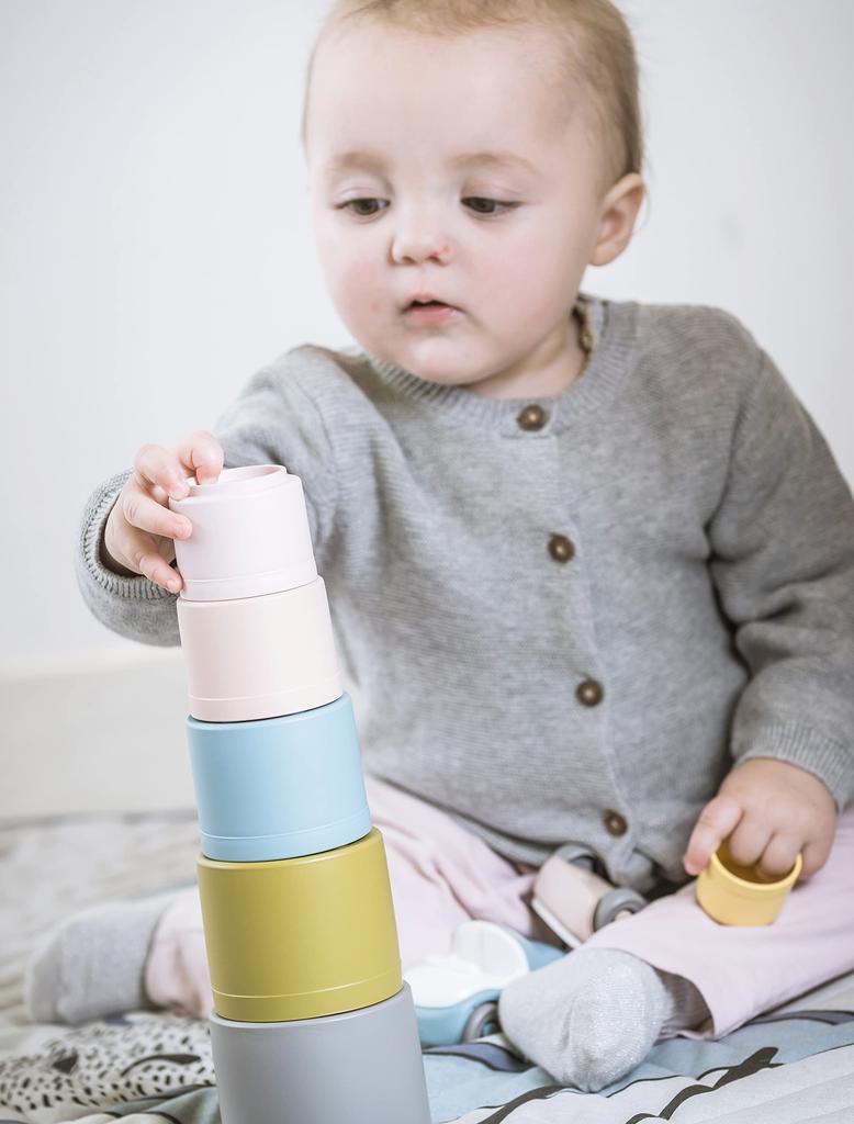 Bornelund Dantoy I'm Green Stacking Beaker (HP6030) for Babies from 6 Months Onwards