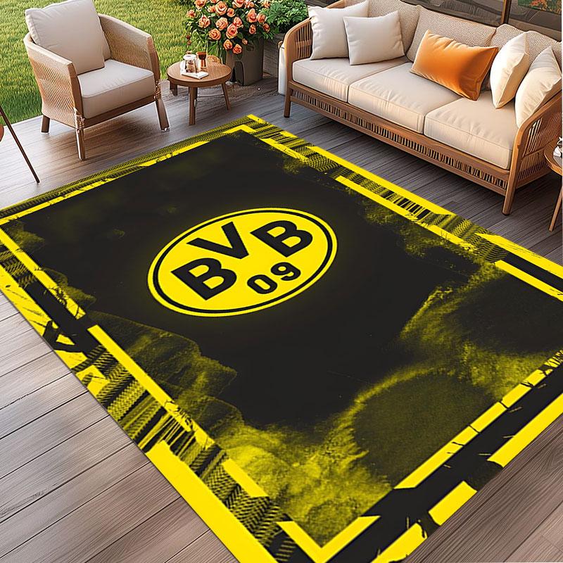 Borussia Dortmund Print Rug, Washable Floor Carpet, For Entryway Dorm Laundry Room Office Study, Home Decor Birthday Christmas Gift