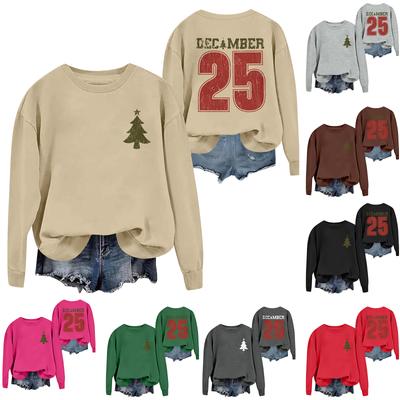 Christmas T-Shirts And Sweatshirts, Women'S Sweatshirts, Long-Sleeved Pullover Sweatshirts, Women'S Long-Sleeved Tops