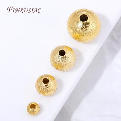 3mm 5mm 6mm 8mm 18K Gold Plated Round Spacer Beads For DIY Jewelry Findings,Bracelet Necklace Making Accessories,Bead Separators