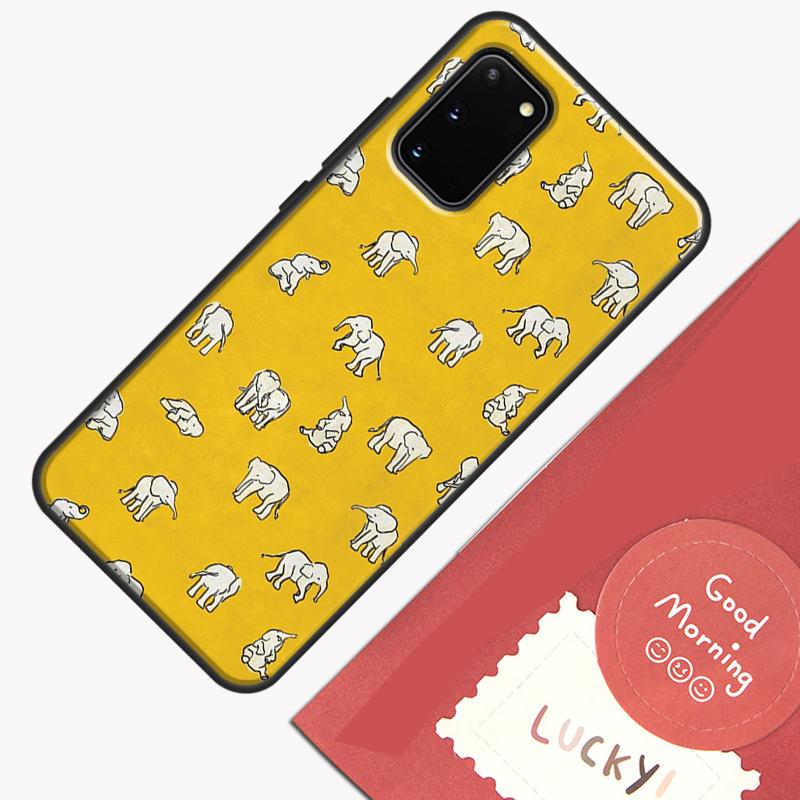 Cute Baby Elephant Phone Case For Samsung Galaxy S25 S26 Ultra S20 S21 S22 S23 S24 Plus S9 S10 S25 FE Cover Shell