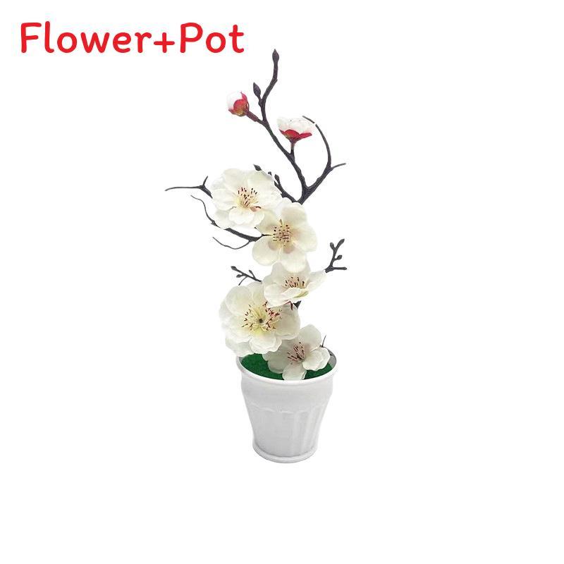 Prunus Realistic Plastic Mume Plant Bonsai Living Room And Office Decorations