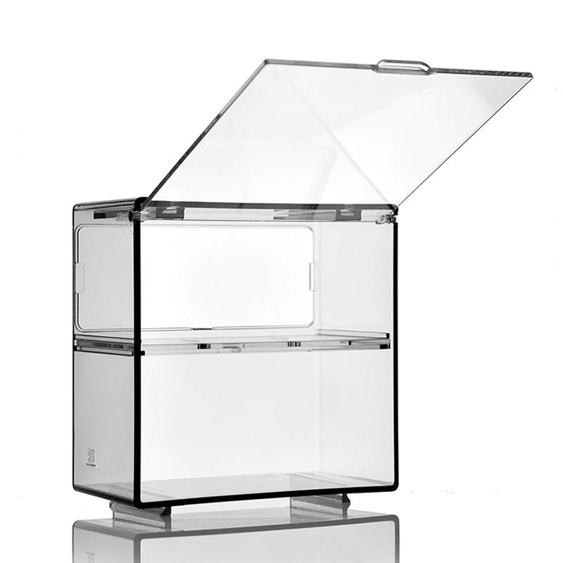 1 Satz Doppelschichtige Kleinmaßstab Auto Modell Displaybox Transparent Staubdicht Aufbewahrungsbox Große Kapazität Desktop Organizer Box