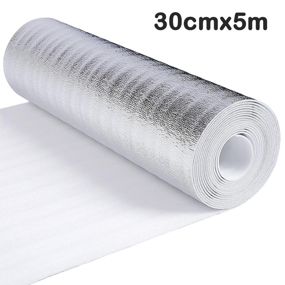 5m/10m Wall Insulation Film Waterproof Aluminum Foil Insulation Cotton Sunscreen Thickened Wall Shade Protector Pad
