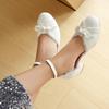 White Blue Women Sandals Low Heel Small Big Size 31 48