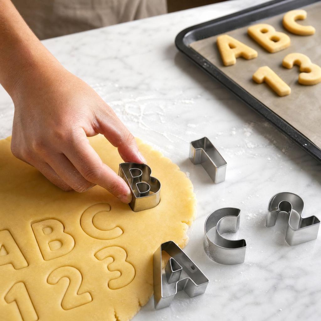 35 Piece Stainless and Number Cutter Set for Baking