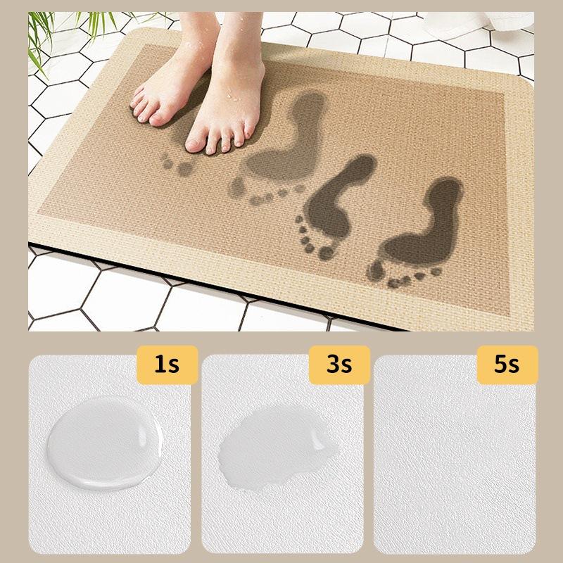 Bathroom Carpet Toilet Bathroom Mat Slip-resistant Strong Moisture-wicking Toilet Door Toilet Diatom Mud Quick Drying Mat