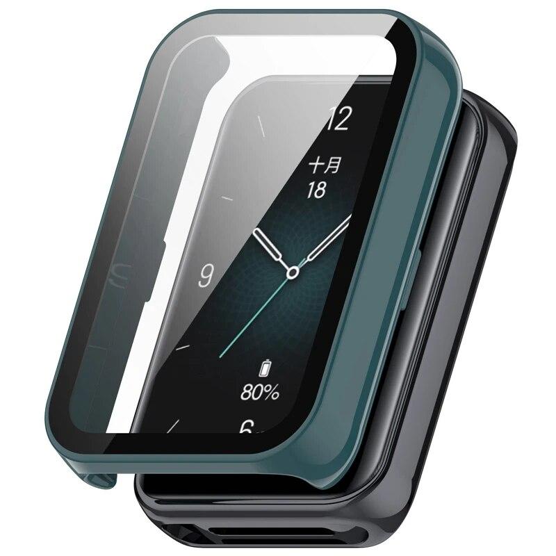 PC-Gehäuse Glas für Honor Band 9 Rundum-Displayschutz Bumper-Schale