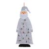3D Santa Felt Advent Calendar Pendant with Pockets 24 Days Hanging Christmas Countdown Calendar for Indoor Home Door Wall Decor