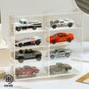 Store88 Tomica Storage Case, Collection Display Case for Miniature Cars, Parking, and Display, Clear (Set of 4)