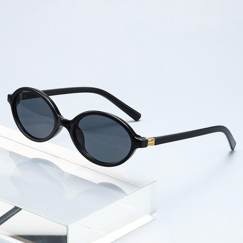 New Sunglasses Retro Versatile Women's High-end Fashion Exquisite Oval Fashion Sunglasses 3089