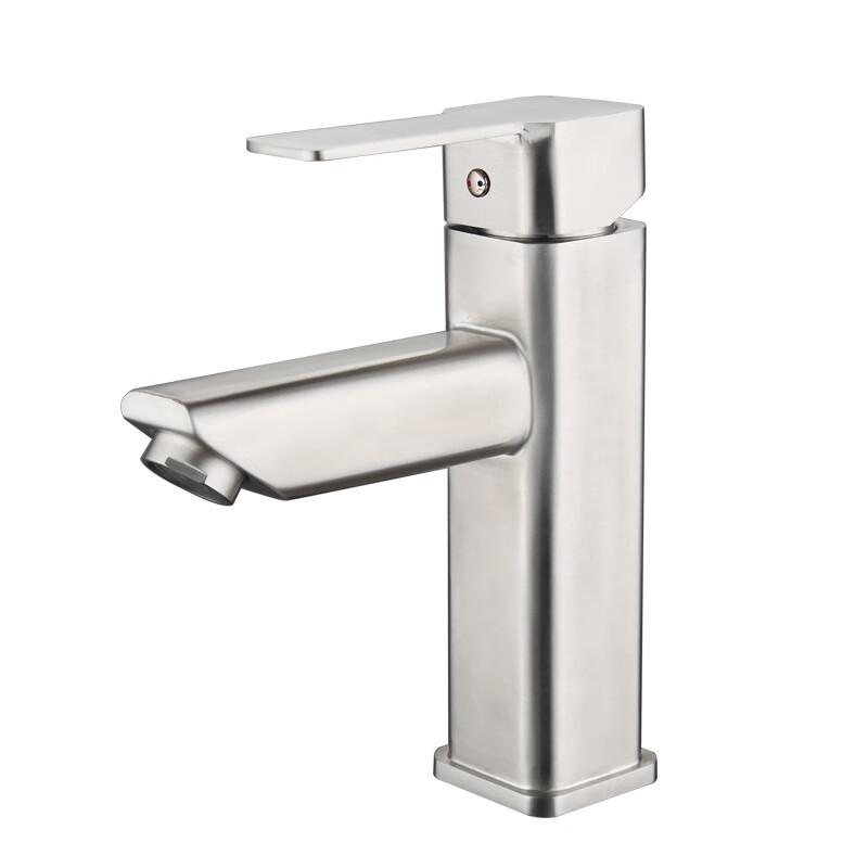 TLXT Stainless Steel Hot & Cold Octagonal Basin Faucet