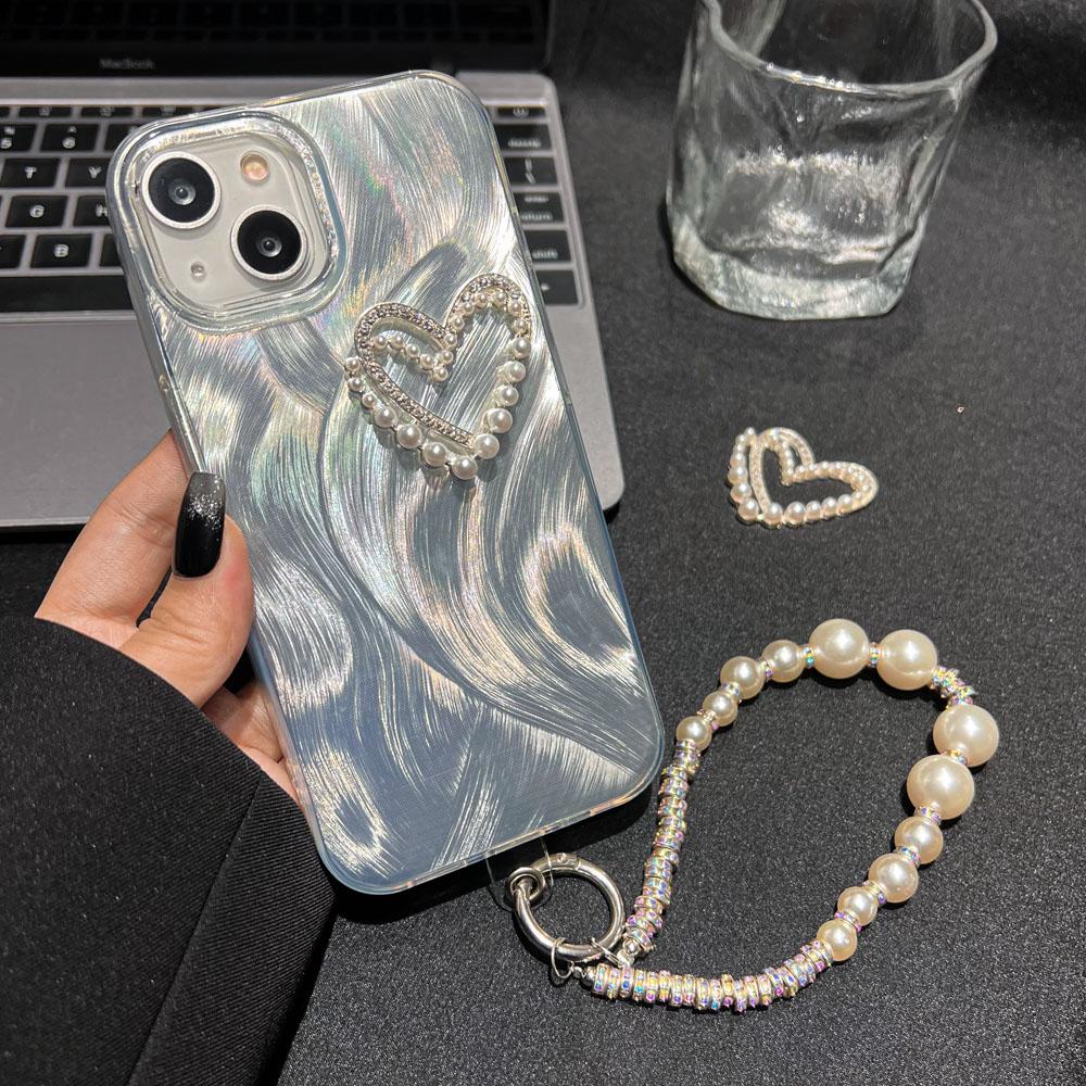 Luxury Love Heart Phone Case For iPhone 16 Pro Max Funda iPhone 13 15 11 12 14 Plus 16promax 15promax 14promax Soft IMD Covers