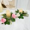 Romantic Rose Candlestick Exquisite Aromatherapy Candlestick Crafts Wreath Ring  Gift