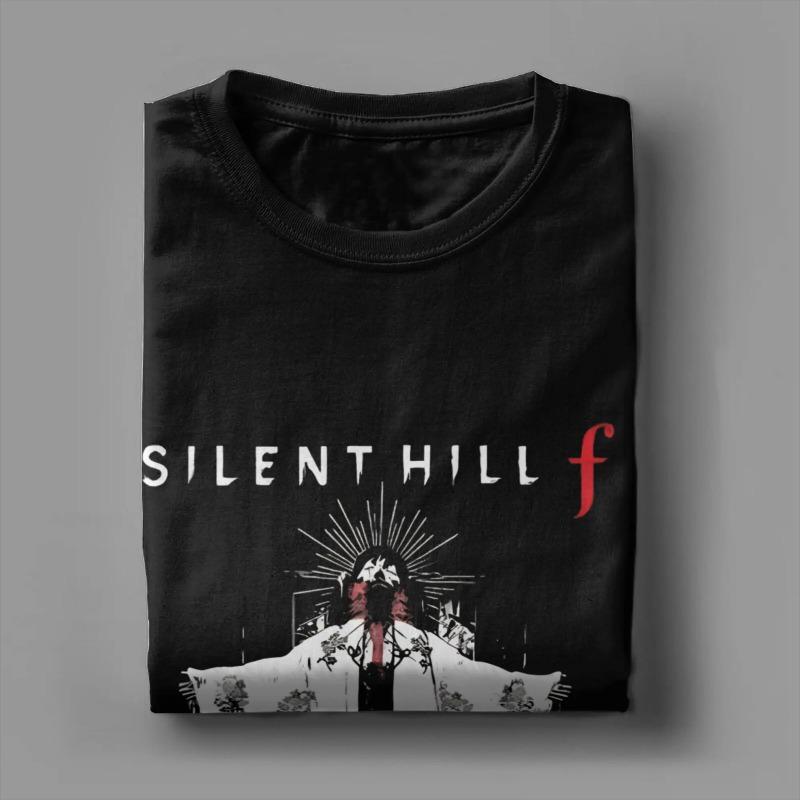 Silent Hill F T Shirt Men's 100% Cotton Vintage T-Shirt Round Neck Tee Shirt Short Sleeve Tops Printed