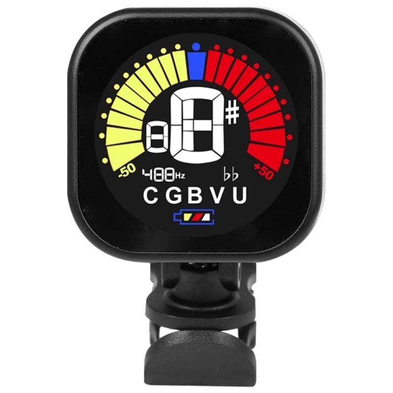 Rotating Guitar Tuner Professional Clip-On Tuner with Clear LCD Display Digital Electronic Tuner Guitar Accessories