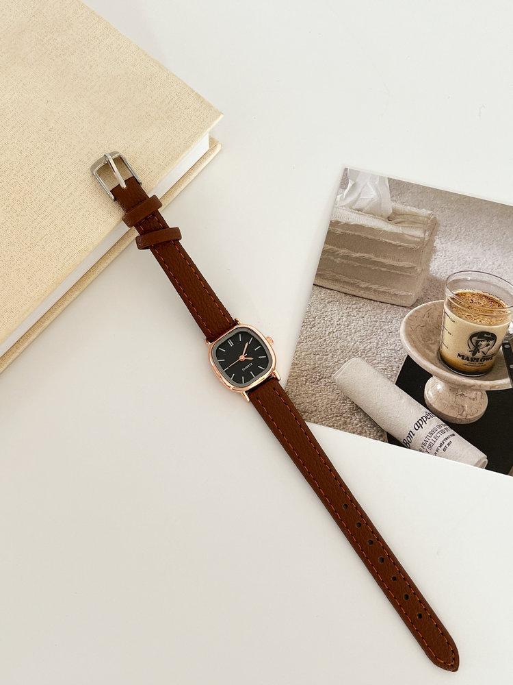 Trend Simple Personality Retro Original Style Student Lady Premium Sense Quartz Belt Watch