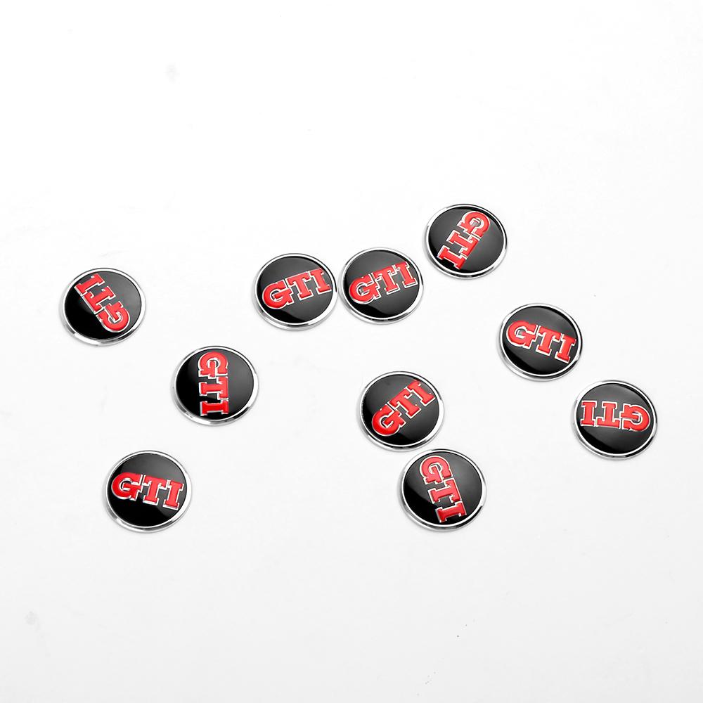 For VW Jetta Golf Beetle EOS R32 MK4 golf 6 motion M177 Accessories 10Pcs 3D Car Badge Emblem Sticker Car Control Key Logo Valve Cap