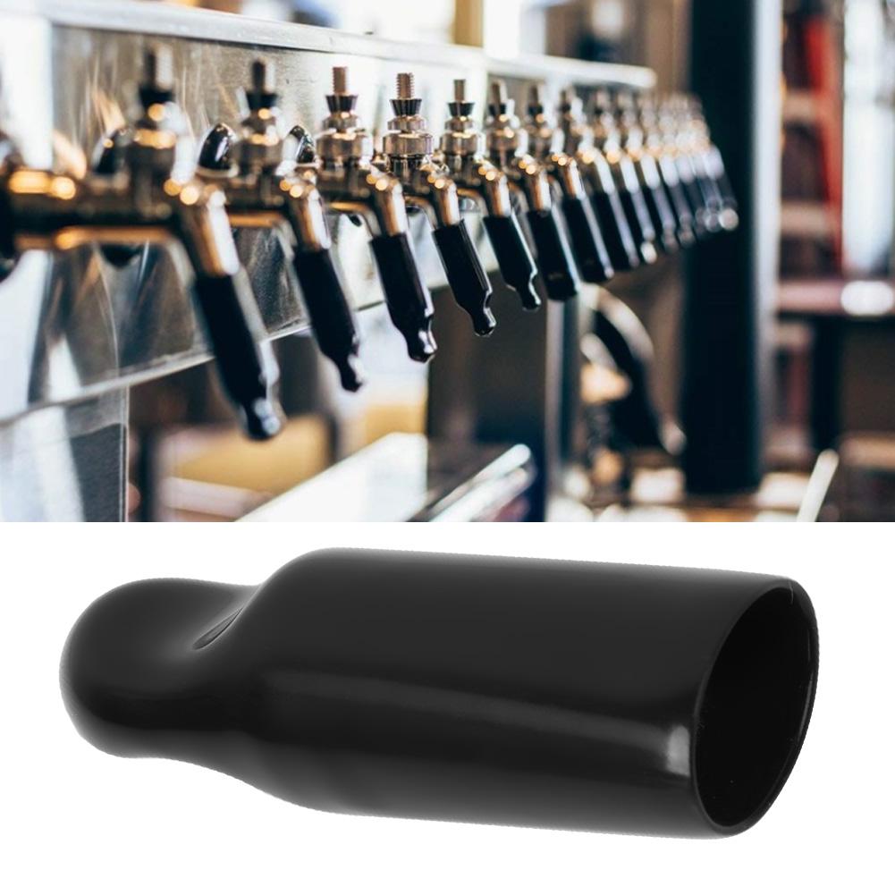 10Pcs Black Home Beer Faucet Tap Protective Cap Plug Cover Beer Production Accessory