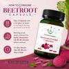 Capsules Biologiques de Betterave 5 Éléments 550mg | 60 Capsules Végétales | Endurance, Circulation Sanguine & Boost d'Énergie Naturelle | À Base de Plantes | Sans Gluten & Sans OGM
