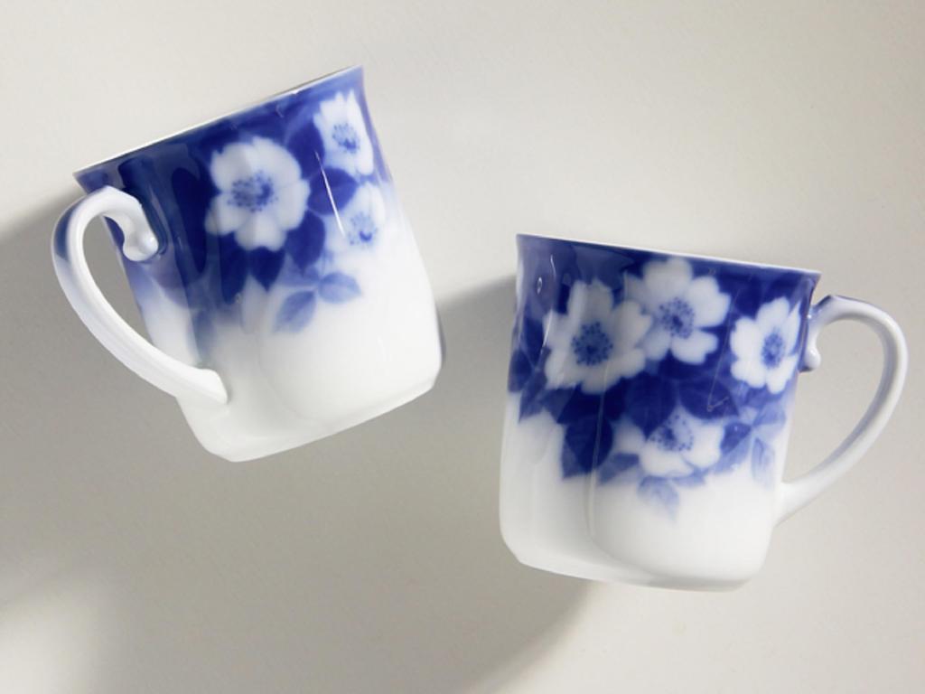 Okura Art Pottery Rosa Canina Microwave and Dishwasher Made In Mug, Coffee/Tea, Approx. 310cc, Safe, Japan, 126C/A783-1