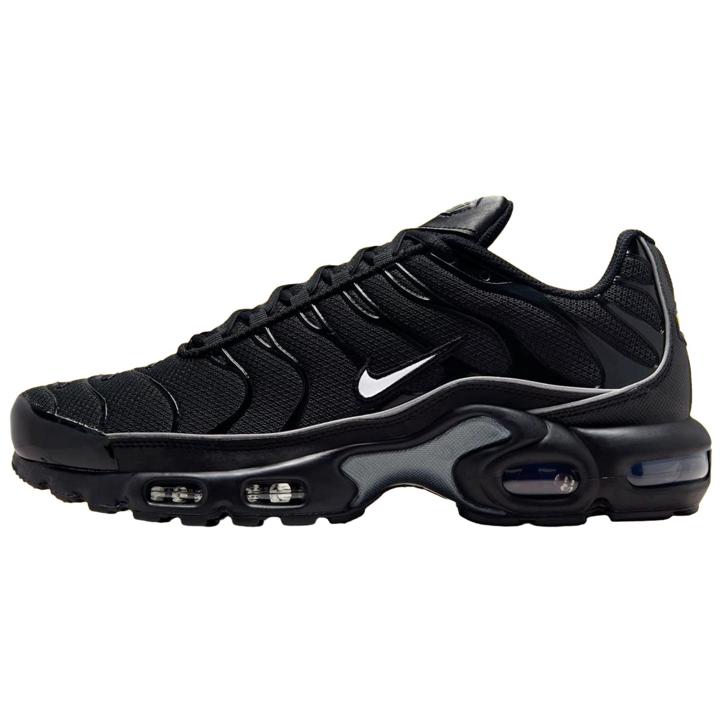 

New Nike Air Max Plus Support Running Shoes Unisex Black White HV8066-002 39