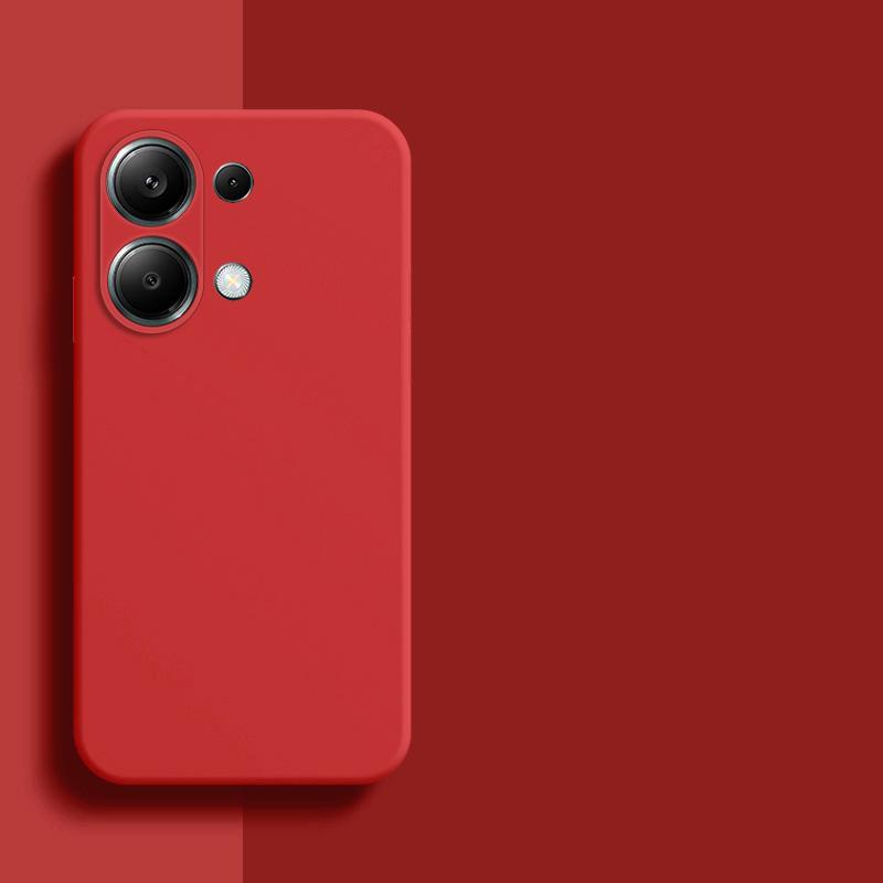 

For Xiaomi Poco M6 Pro 4G Case Poco M6 Pro F6 Cover Soft Liquid Silicone Bumper Protective Phone Cases For Xiaomi Poco M6 Pro For Poco M6 4G красный