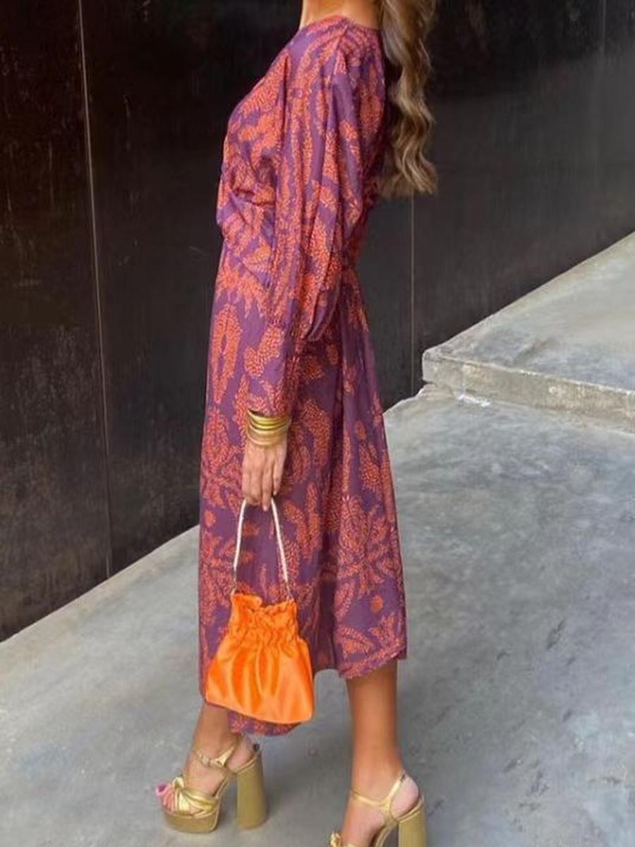 

Women s Floral Summer Dresses Maxi Dresses,midi Dresses,printed Dresses,vacation Dresses,beach Dresses S фиолетовый