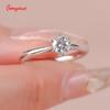 Smyoue 0.3/0.5/0.8/1/2/3CT Certified Moissanite Wedding Rings for Women Sparkling Gemstone 100% 925 Silver Jewelry