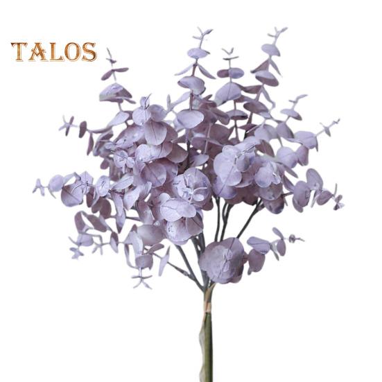 

15,7-дюймовые искусственные листья эвкалипта, стебли, искусственные листья эвкалипта, ветки, цветные имитационные листья для домашнего декора, вечеринки, свадьбы фиолетовый