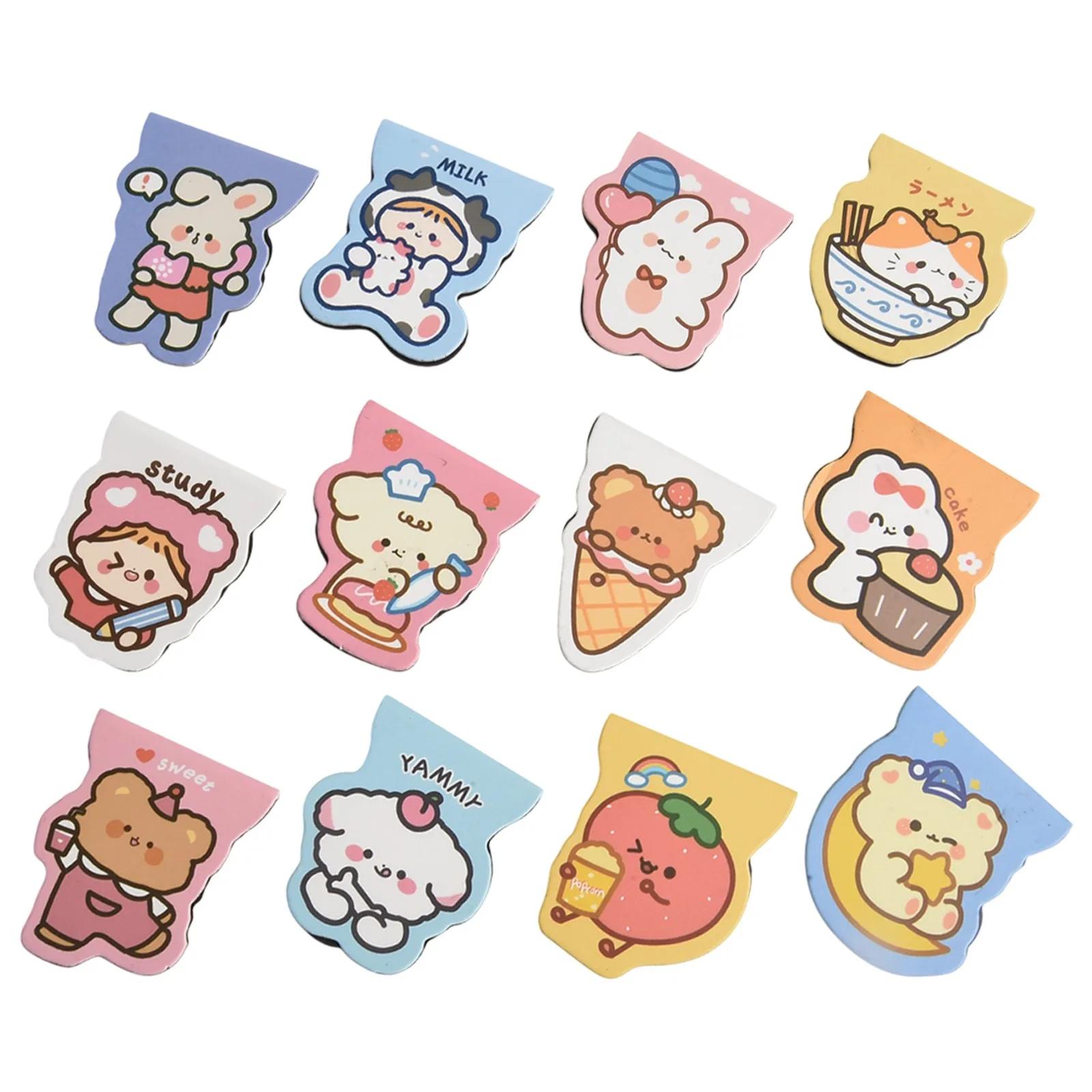 

For Reading Office School File Organizer Clips 12pcs/set 3x3.6cm Cartoon Magnetic Waterproof Office Accessories China Mainland