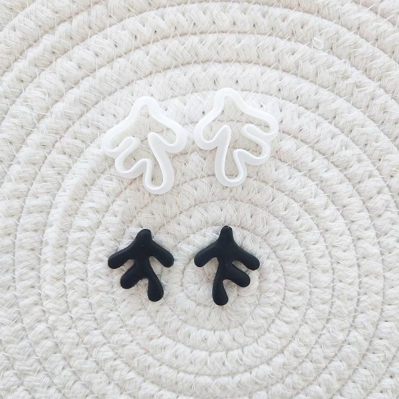 Moon Flower Coral Irregular Arch Shape Polymer Clay Cutter Handmade Plastic Pottery Polymer Cutter for Jewelry and Earring Shape