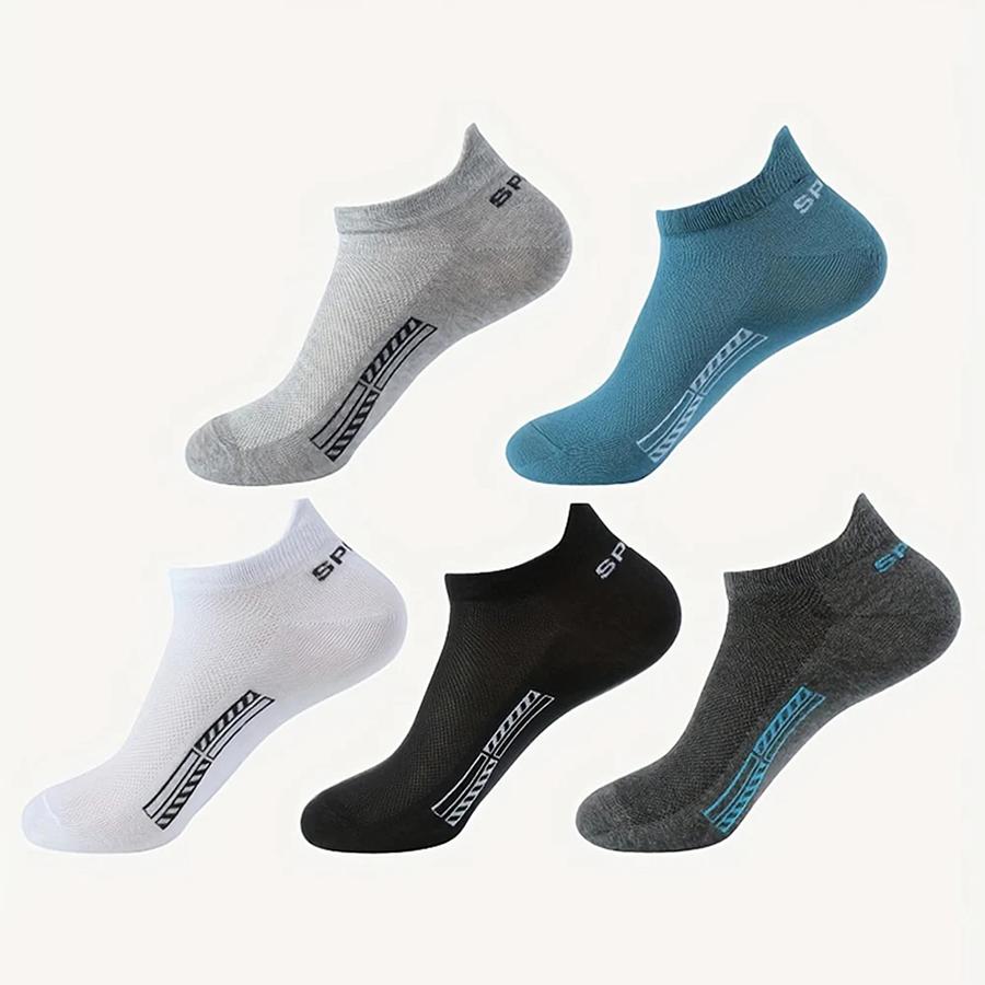 5/10/20/30 Pairs Neutral Simple Men Women Boat Socks Fashionable Versatile Comfortable Breathable Sweat Absorbing Casual Socks
