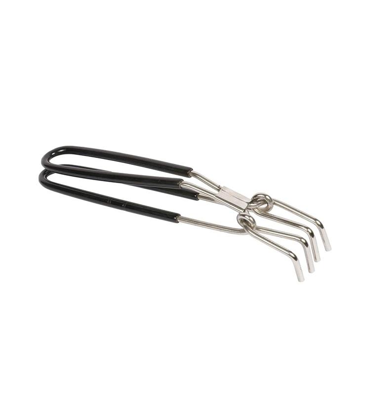 TreegoArt Multipurpose Stainless Steel Wire Tong Pakkad Kitchen Utensils Holder For Kitchen Use Wire Tong with Fine Plastic Grip - Pack Of 1